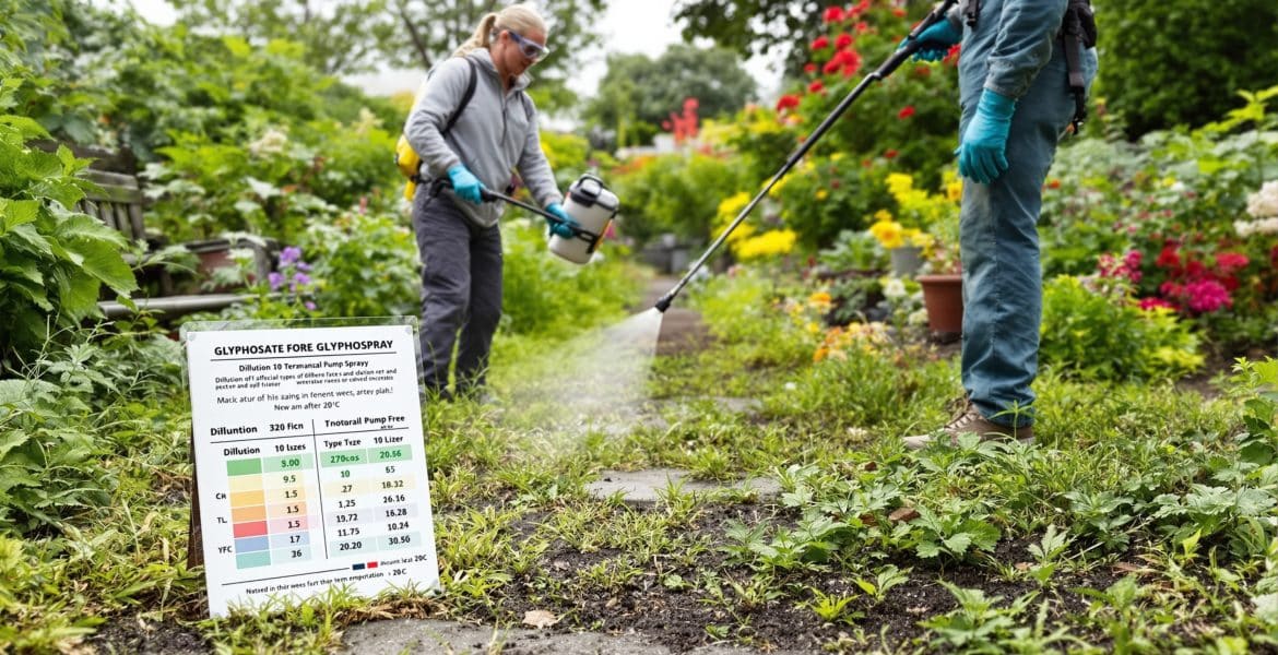 Dosage du glyphosate : guide pratique pour 5 ou 10 litres d’eau sûr et efficace