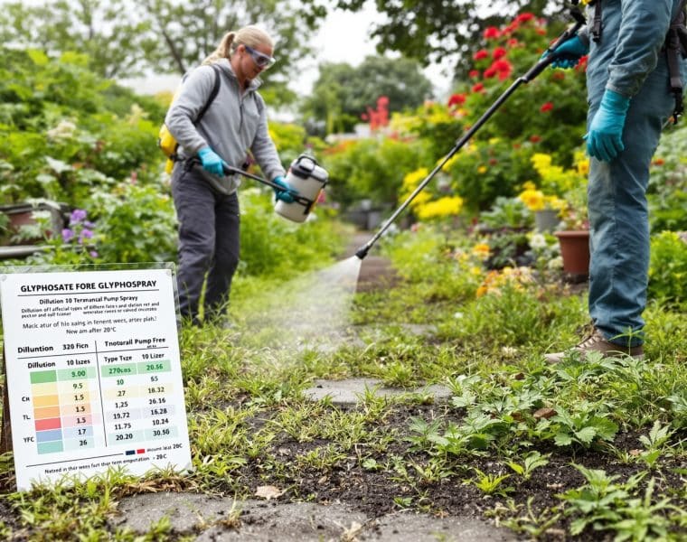 Dosage du glyphosate : guide pratique pour 5 ou 10 litres d’eau sûr et efficace