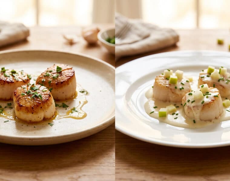 brittany vs normandy seared scallop showdown