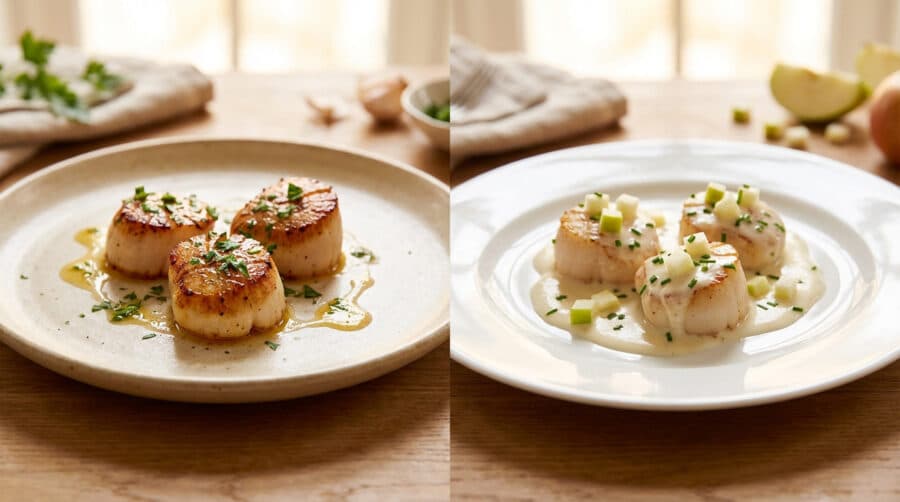 brittany vs normandy seared scallop showdown