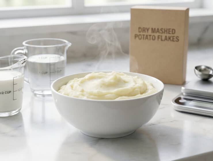 creamy instant mashed potatoes with ingredients