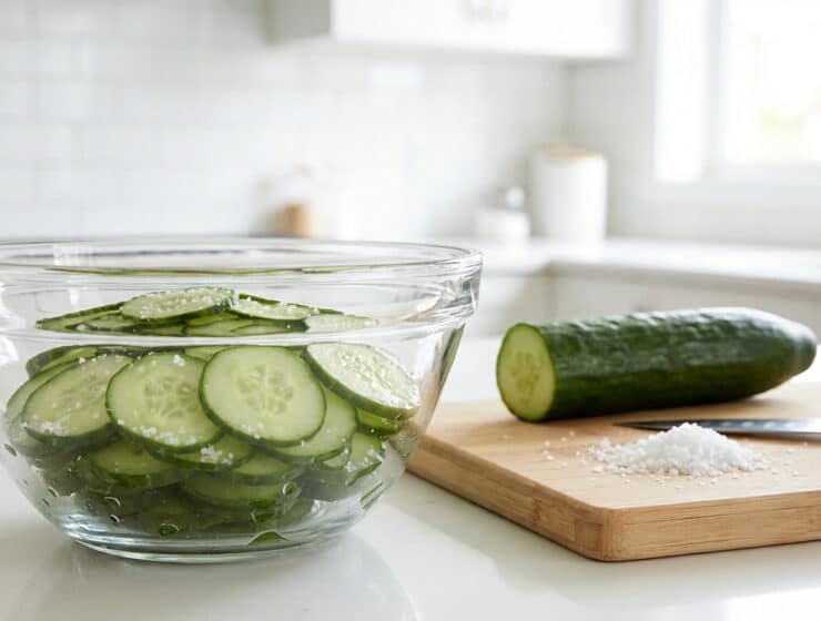 cucumber degorging prepping for freshness