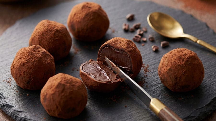 decadent artisanal chocolate truffles