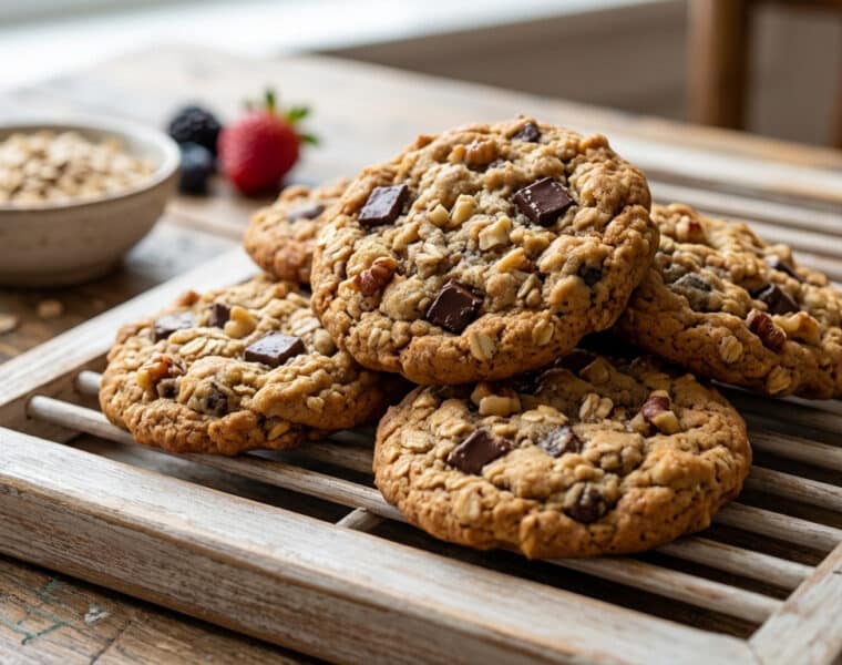 delicious homemade oatmeal chocolate chip cookies