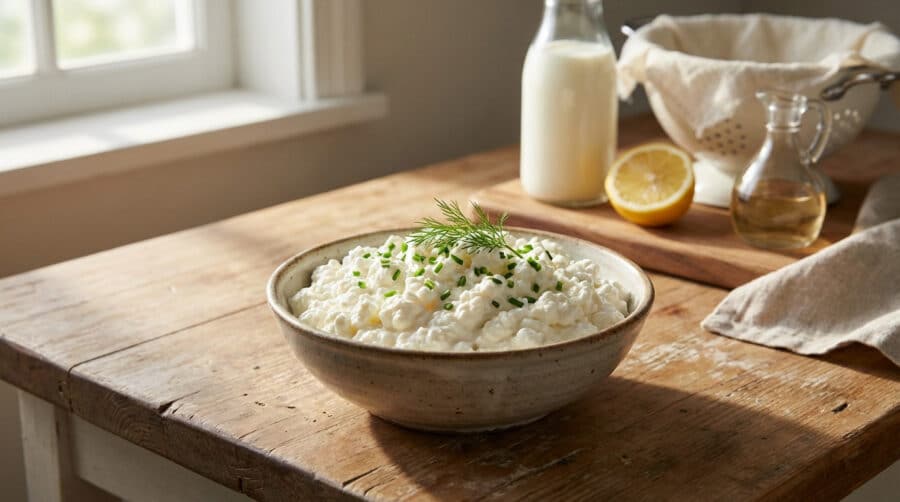 farmhouse fresh homemade cottage cheese