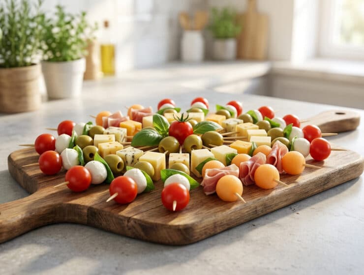 fresh and delicious gourmet appetizer skewers