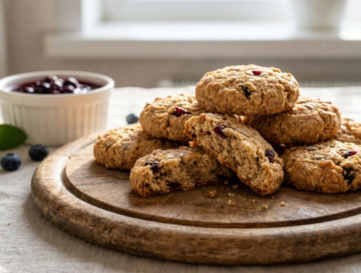 galletas de avena y frutos rojos caseras