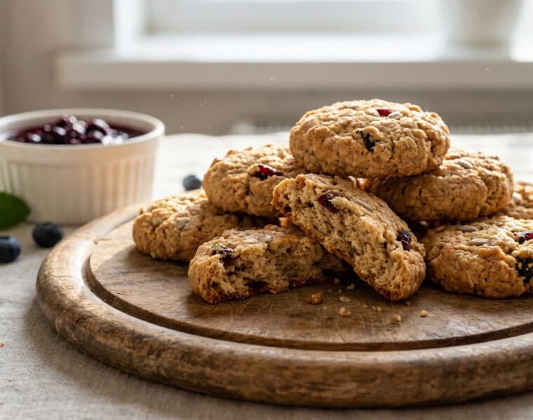 galletas de avena y frutos rojos caseras