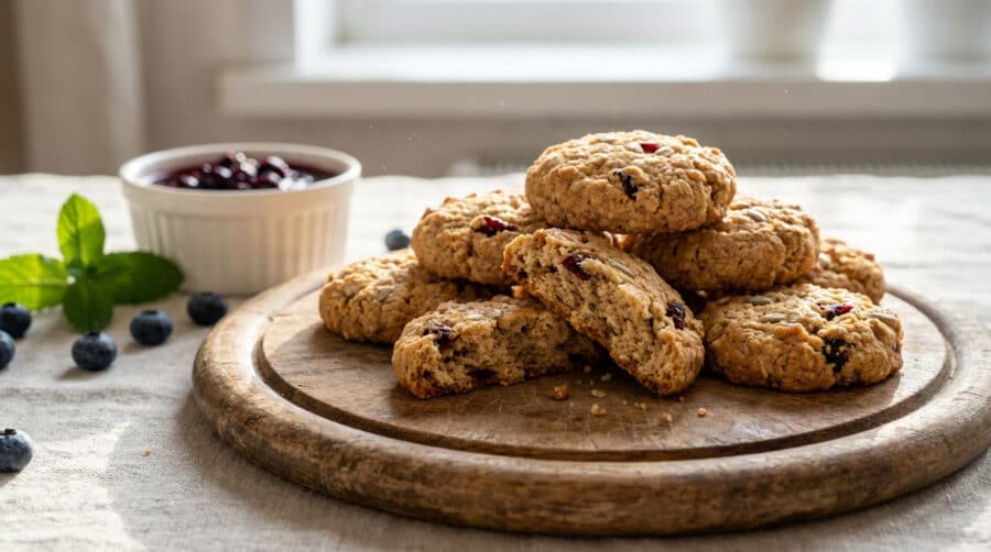 galletas de avena y frutos rojos caseras