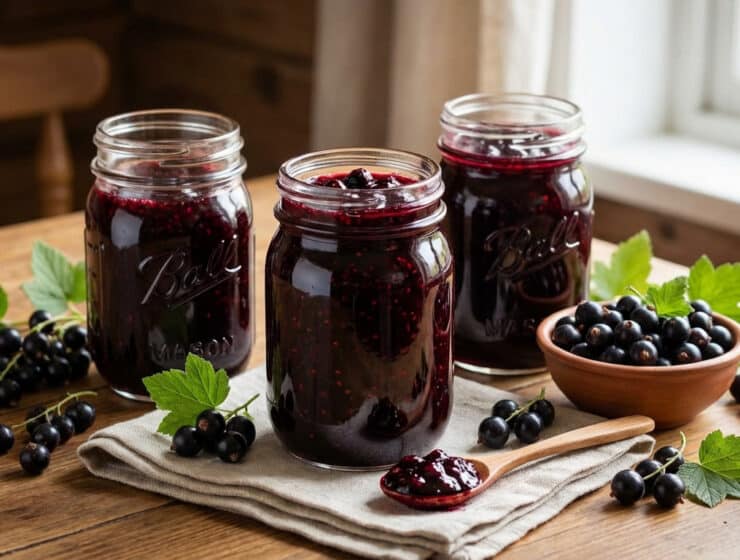 homemade blackcurrant jam rustic kitchen delight