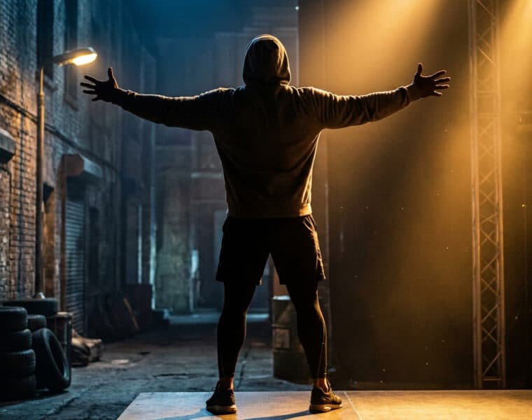 Sylvester Stallone showcasing his impressive physique transformation for Rocky