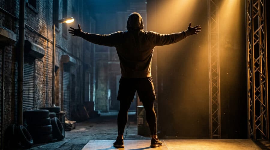 Sylvester Stallone showcasing his impressive physique transformation for Rocky