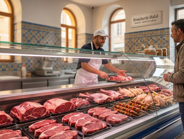 modern halal butcher shop in marseille