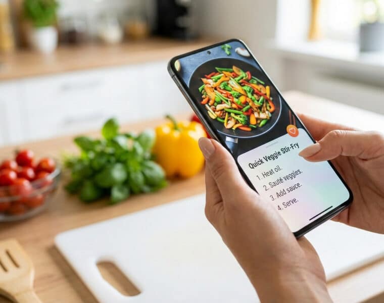 smart cooking quick veggie stir fry app