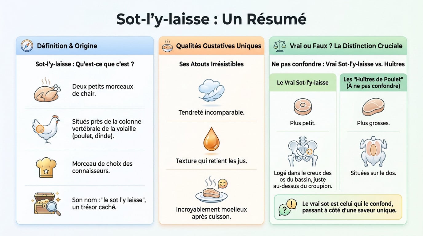 Morceaux de sot-l'y-laisse crus et frais