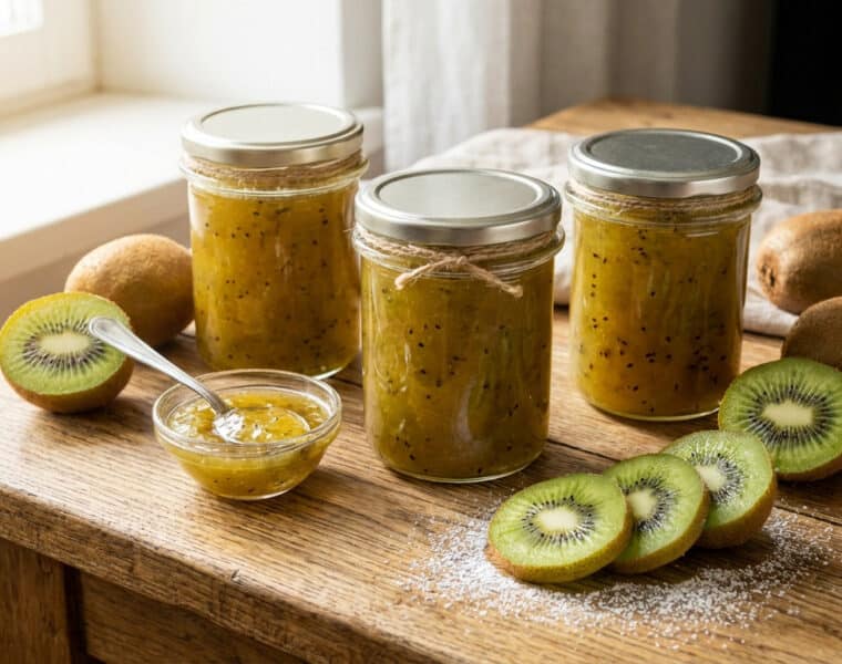 vibrant homemade kiwi jam