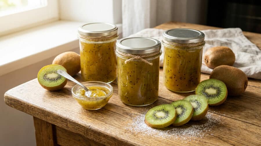 vibrant homemade kiwi jam