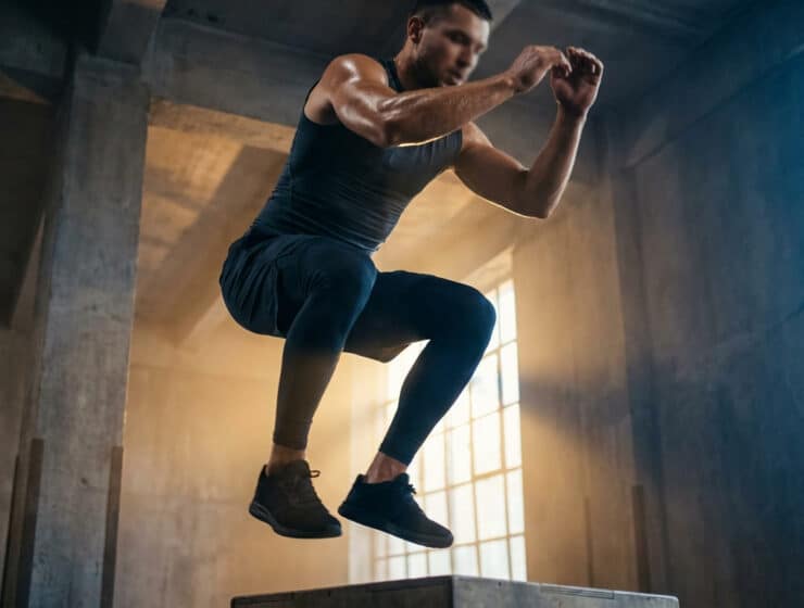 Bruce Lee demonstrating explosive strength and functional fitness training techniques